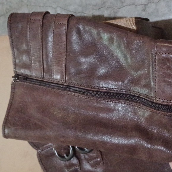 Born Brown leather boots size 7 Attila dark brown - Picture 6 of 10
